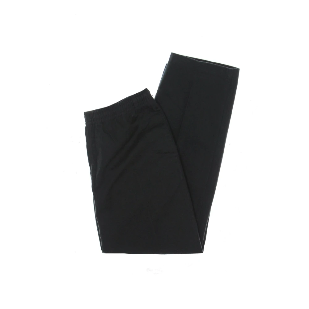 Obey Zwarte Twill Lange Broek Elastische Trekkoord Black Heren