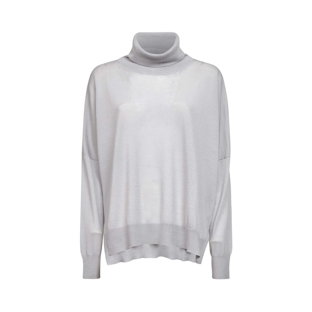 Blanca Vita , Turtlenecks, Female, White, Xs, Ribbed Turtleneck