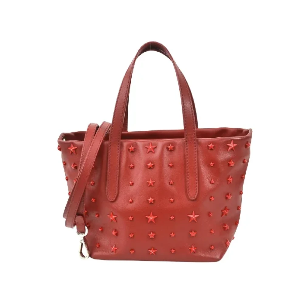 Jimmy Choo Pre-owned Leather handbags Red Dames