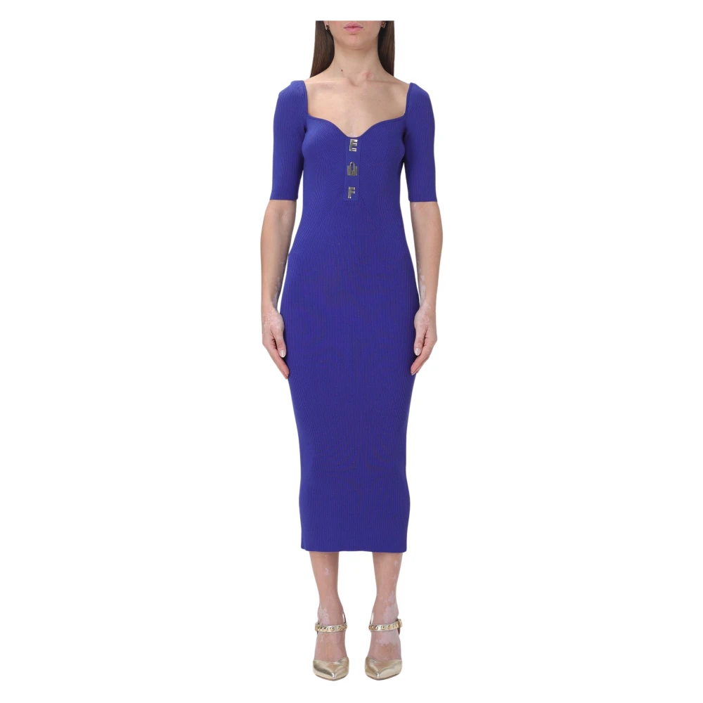 Elisabetta Franchi Midi Dresses Blue Dames