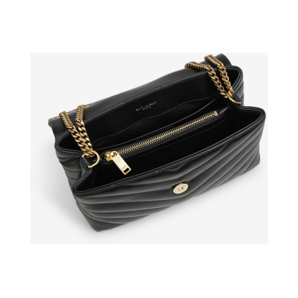 Saint Laurent Kleine Loulou Gewatteerde Schoudertas Black Dames