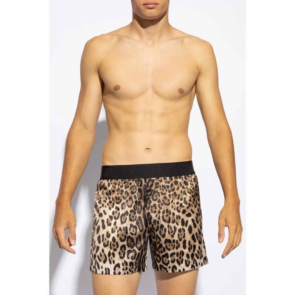 Dolce & Gabbana Zijden shorts Brown Heren