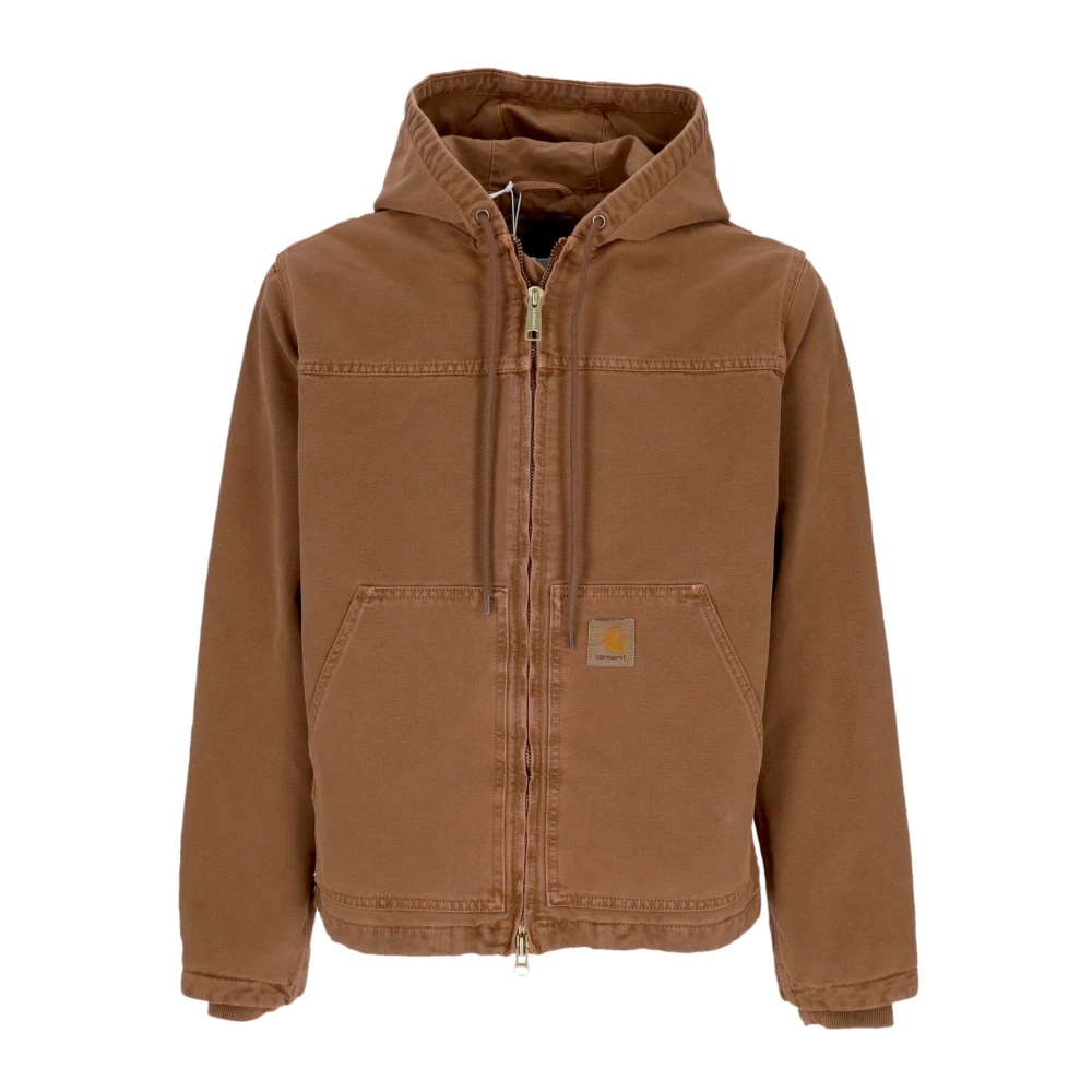 Carhartt WIP Lichtgewicht katoenen jack met capuchon Brown Heren
