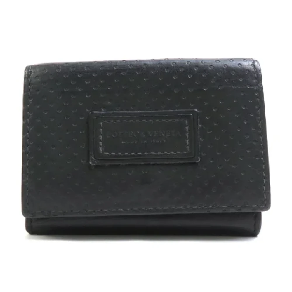 Bottega Veneta Vintage Pre-owned Leather wallets Black Dames