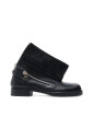 black-zip-fastening-round-toe-shoes