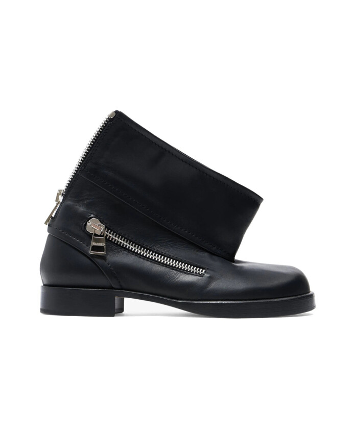 black-zip-fastening-round-toe-shoes