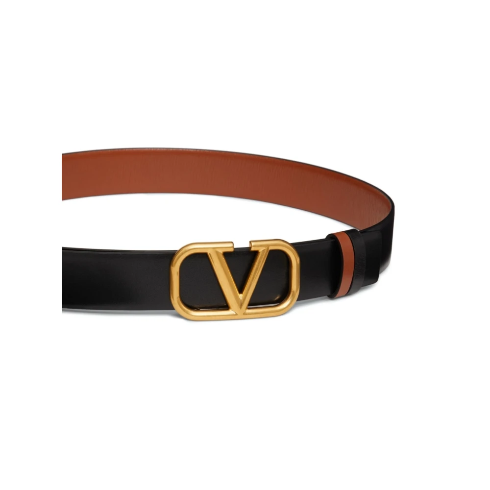 Valentino Garavani Bruine Leren Riem Damesmode Brown Dames