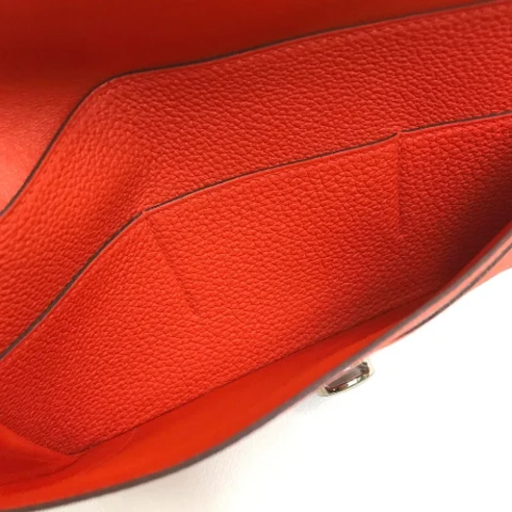 Hermès Vintage Pre-owned Leather wallets Orange Dames