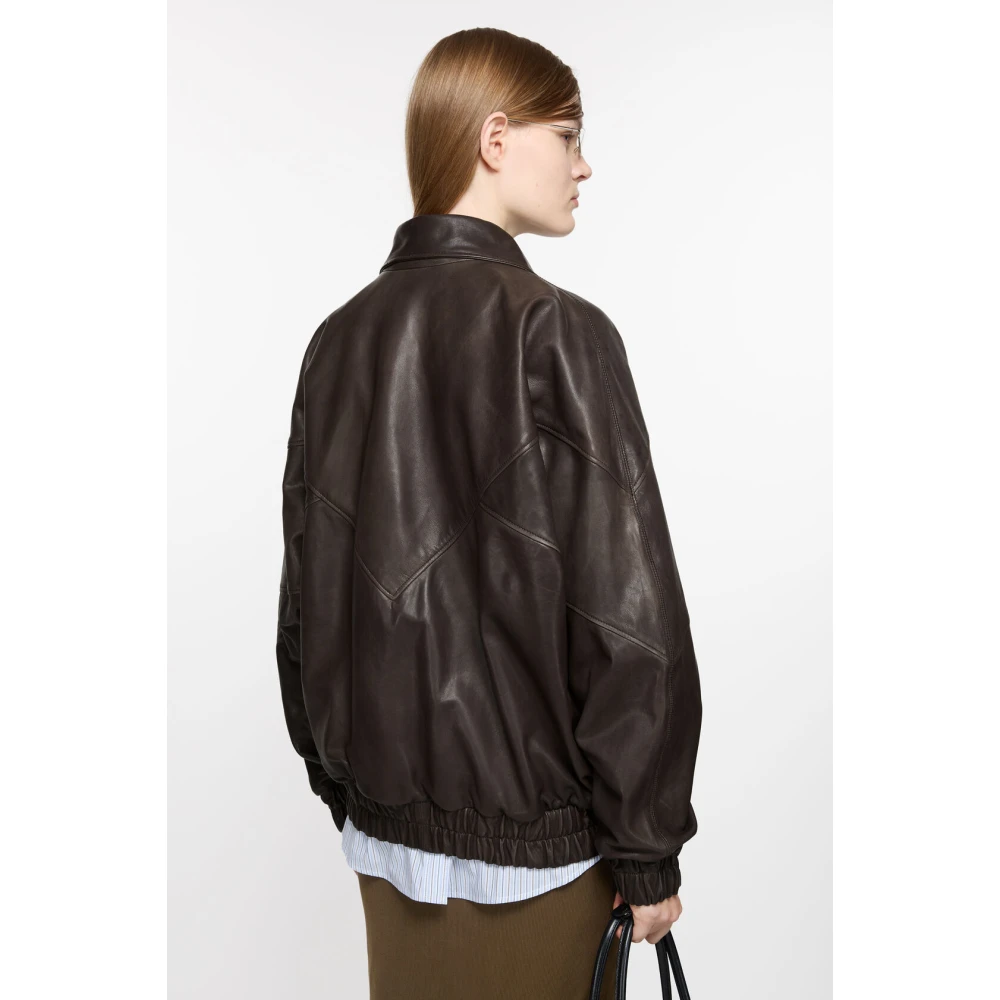 Acne Studios Leren jas Brown Dames