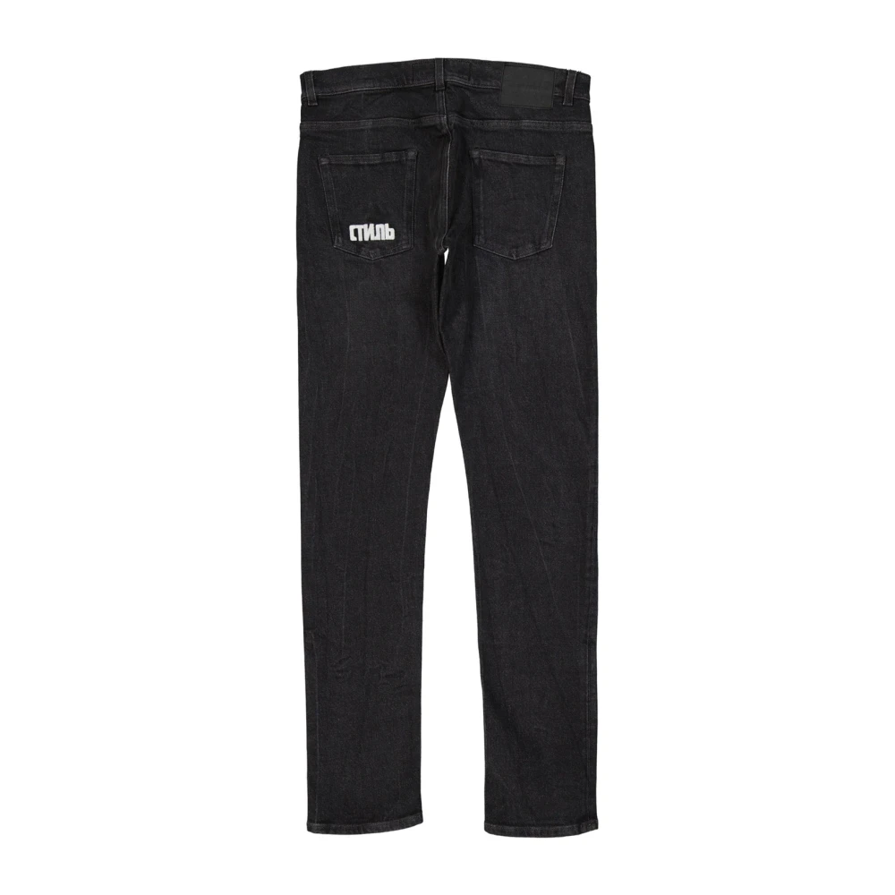 Heron Preston Slimme Denim Jeans met Logopatch Black Heren