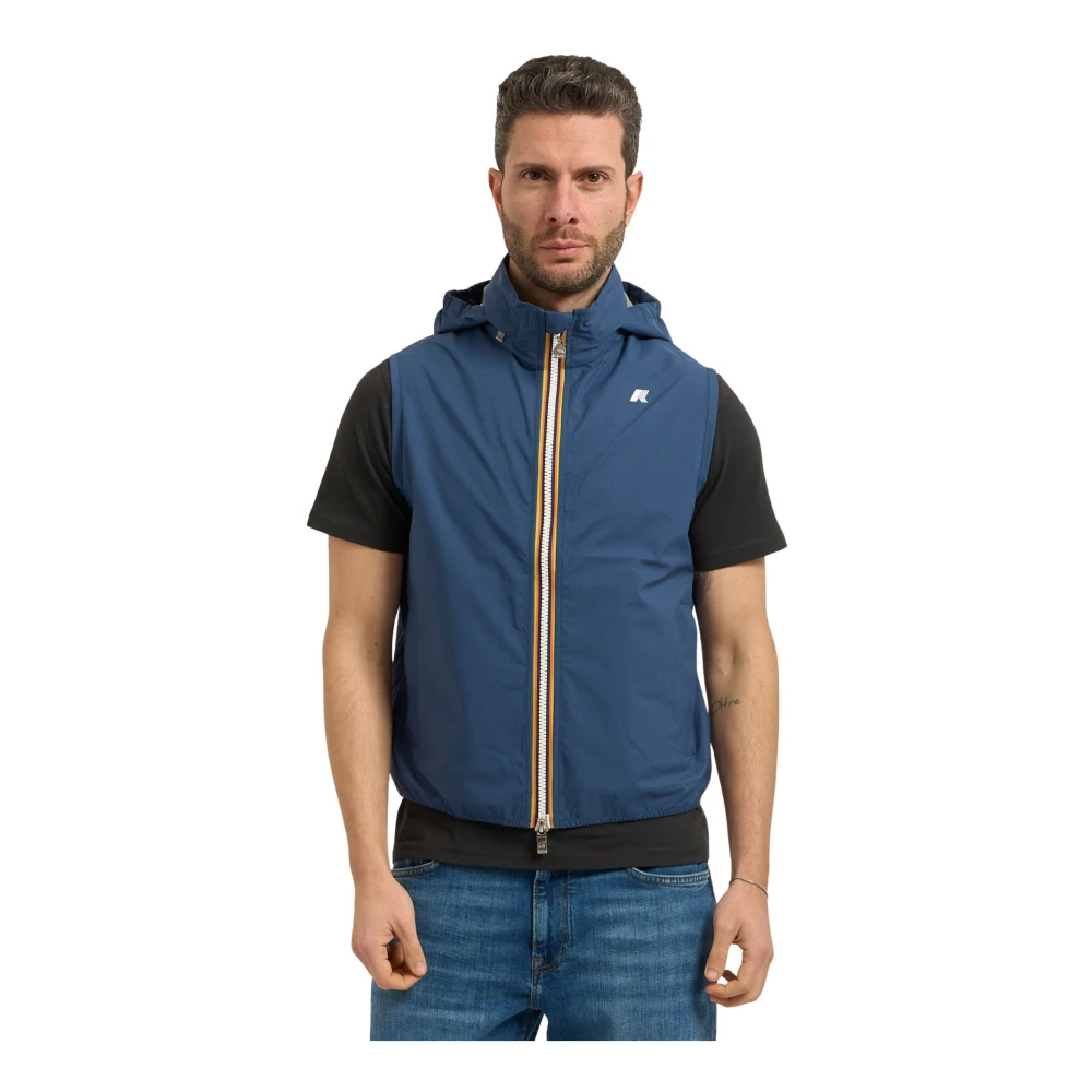 K-Way Mannelijk Blauw Valen Stretch Dot Gilet
