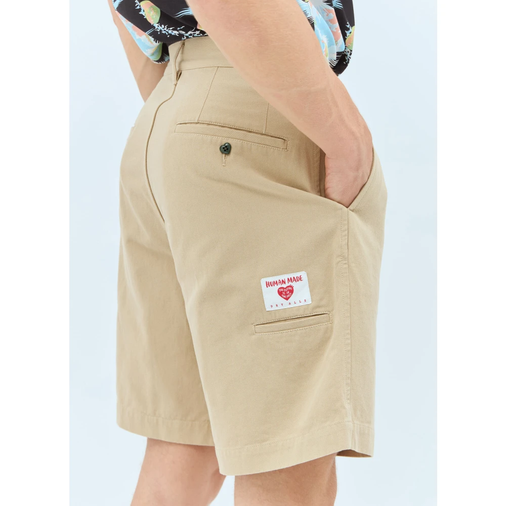 Human Made Skater Shorts van katoenen keper Beige Heren