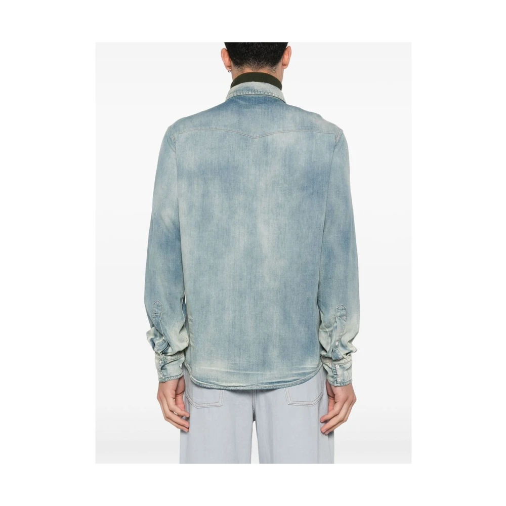 Jacob Cohën Western Style Denim Shirt Blue Heren