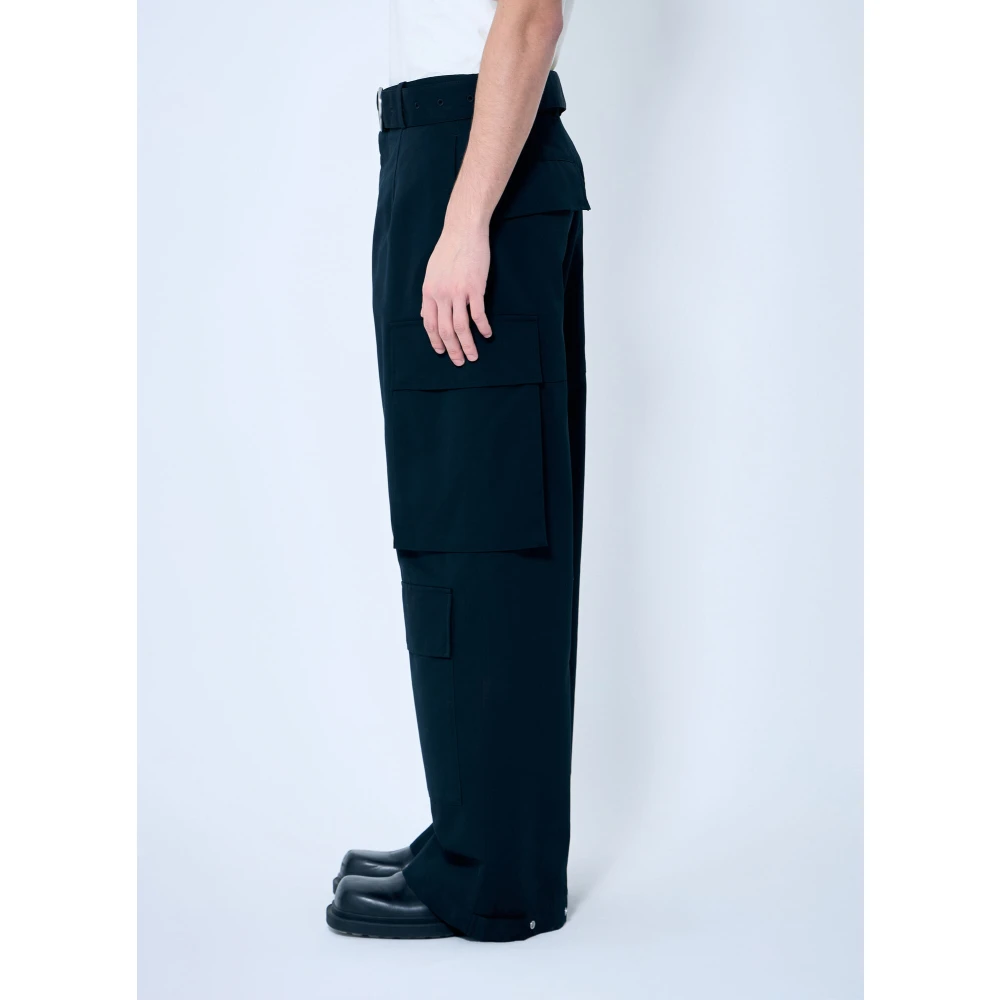 Jil Sander Cargo Broek met Afneembare Riem Black Heren