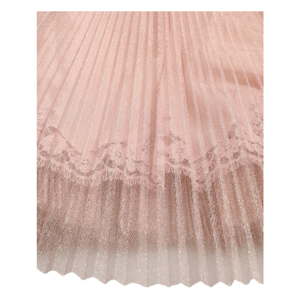 Dolce & Gabbana Elegante Asymmetrische Roze Tule Jurk Pink Dames