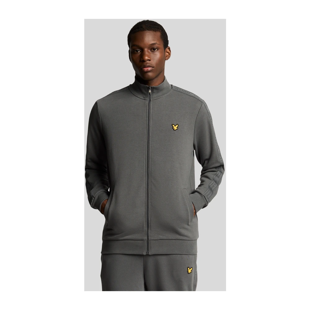 Lyle & Scott Mid Layers Tape Track Top Gray Heren