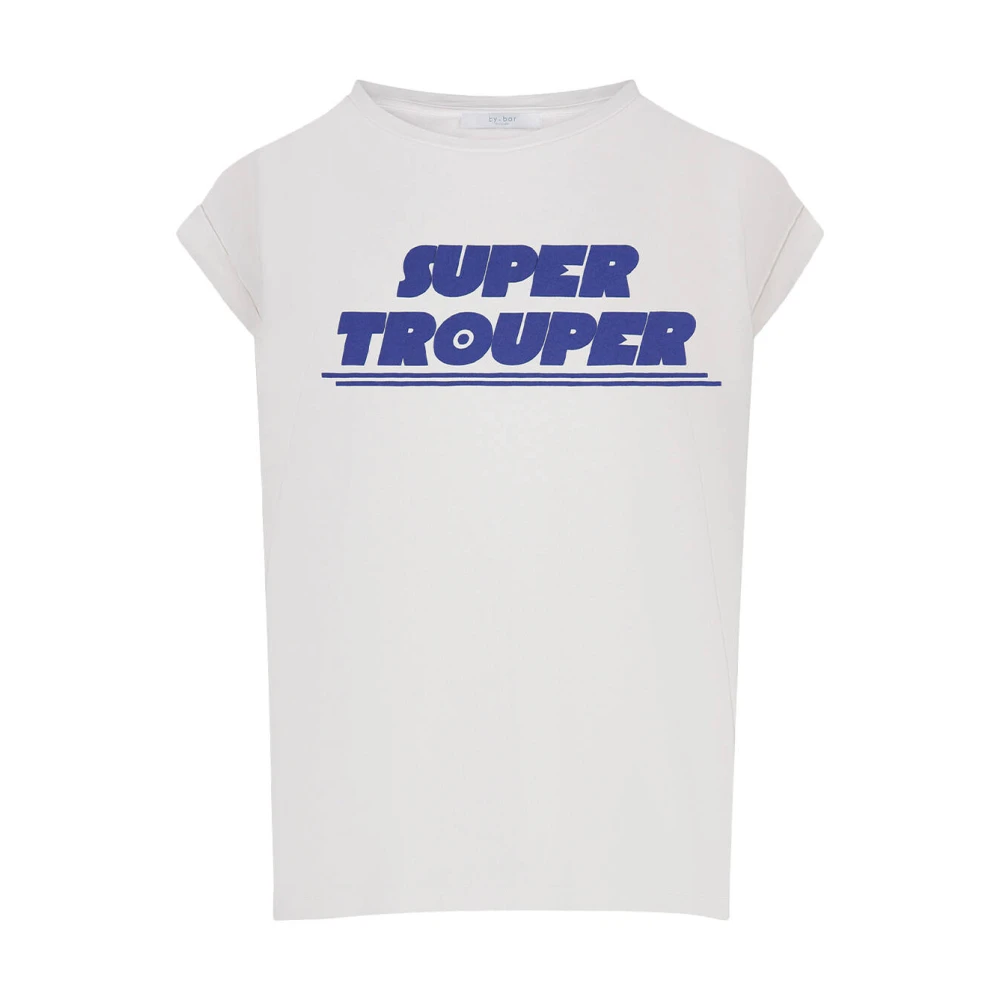 By-Bar Thelma Super Trouper Top White Dames
