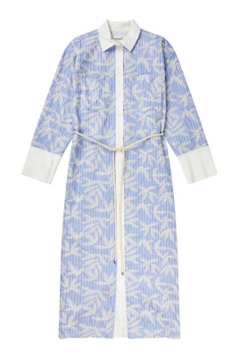 striped-shirt-dress-with-leaf-embroidery