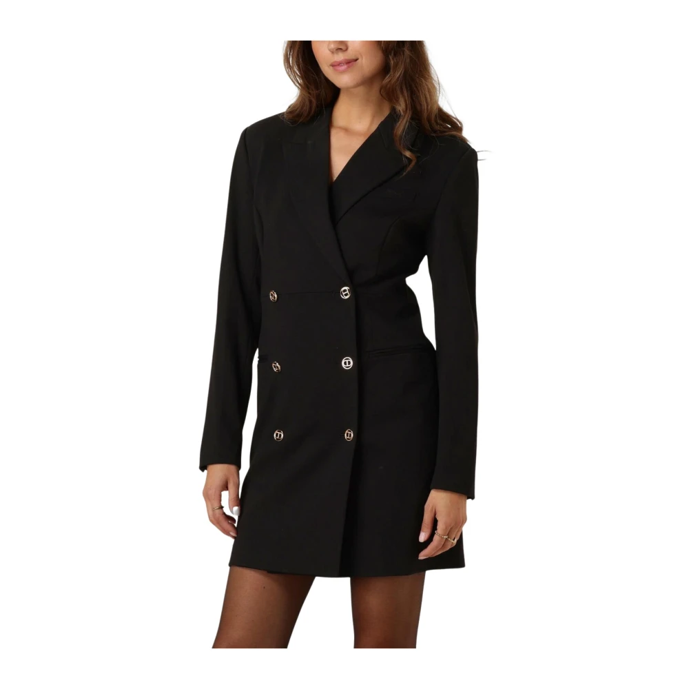 Twinset Zwarte Mini Jurk voor Chique Gelegenheden Black Dames