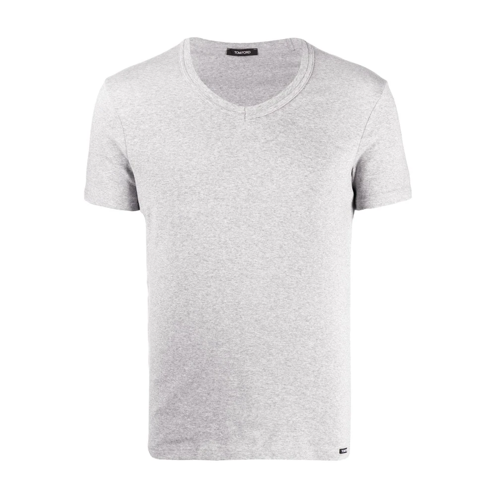 Tom Ford Men's Gray T-Shirts, Xl, V-Neck T-Shirt
