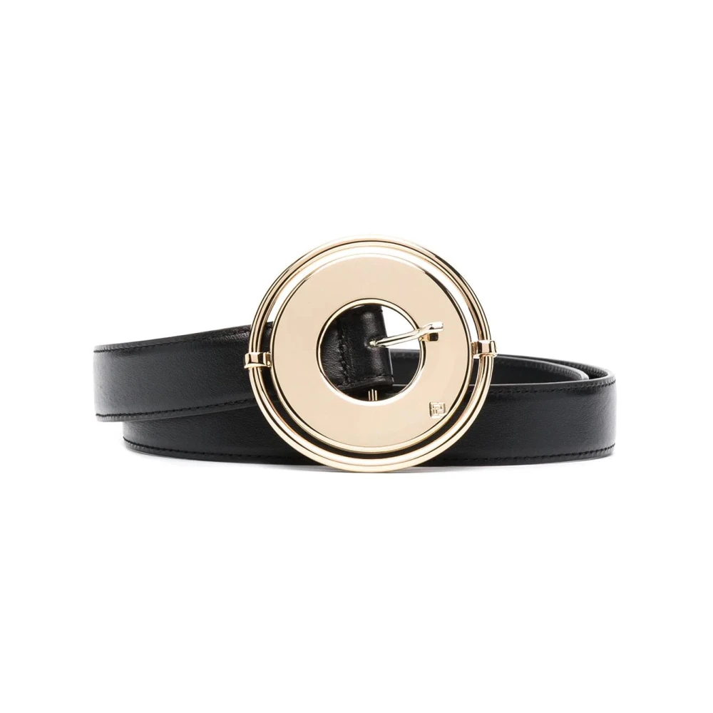 Paco Rabanne Casual Zwart Leren Riem Black Dames