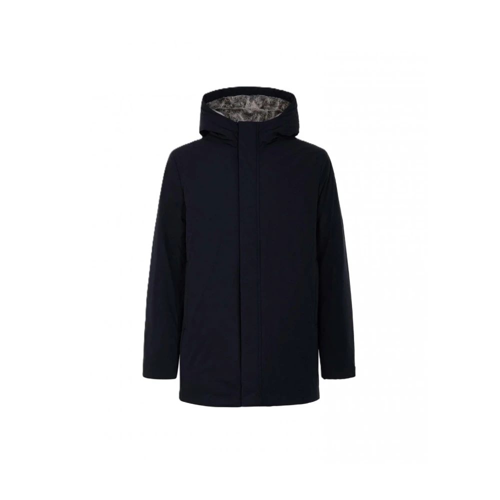 Suns Polyester Puffer en Parka Jassen Blue Heren