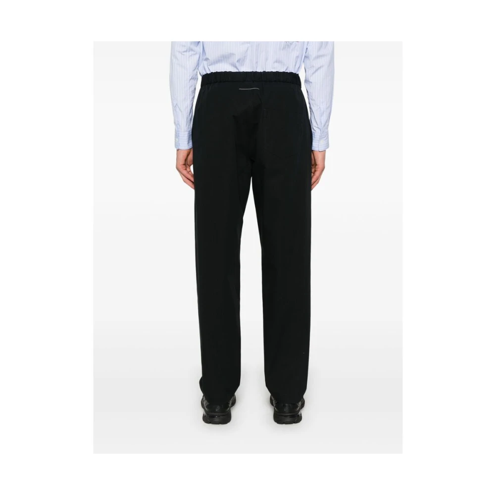 MM6 Maison Margiela Broek met elastische tailleband en zakken Black Heren