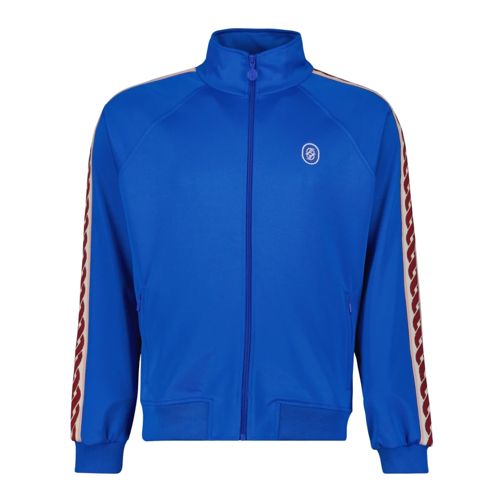 Drole de Monsieur Blauwe Track Geweven Jas Lente-Zomer 2025 Blue Heren