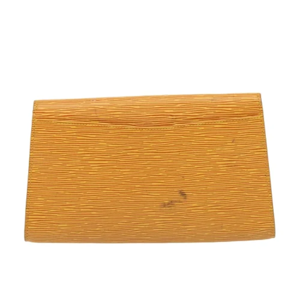 Louis Vuitton Vintage Pre-owned Leather clutches Yellow Dames