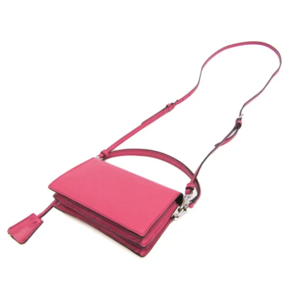 Prada Vintage Pre-owned Leather shoulder-bags Pink Dames