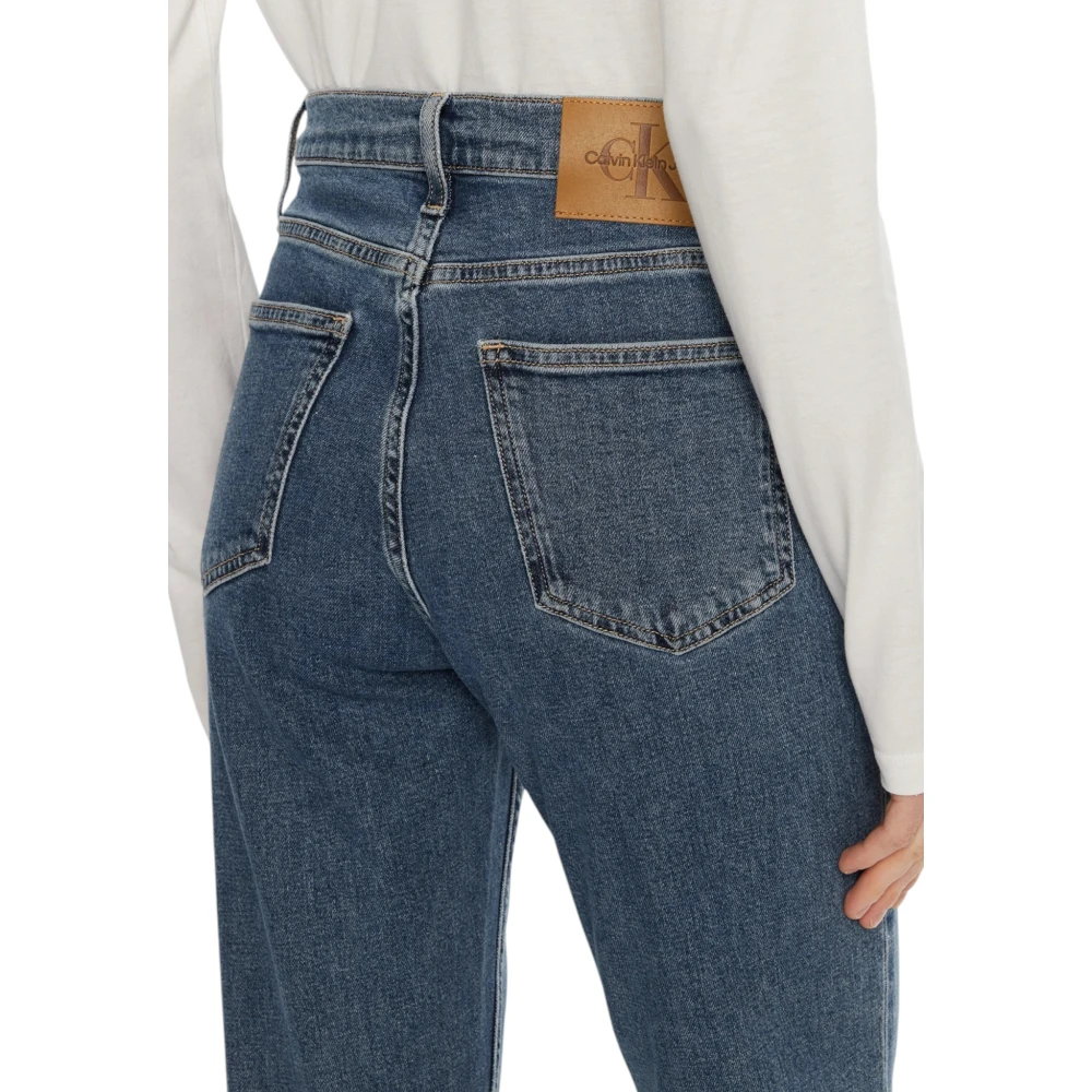 Calvin Klein Jeans Hoge Taille Mom Fit Jeans Blue Dames