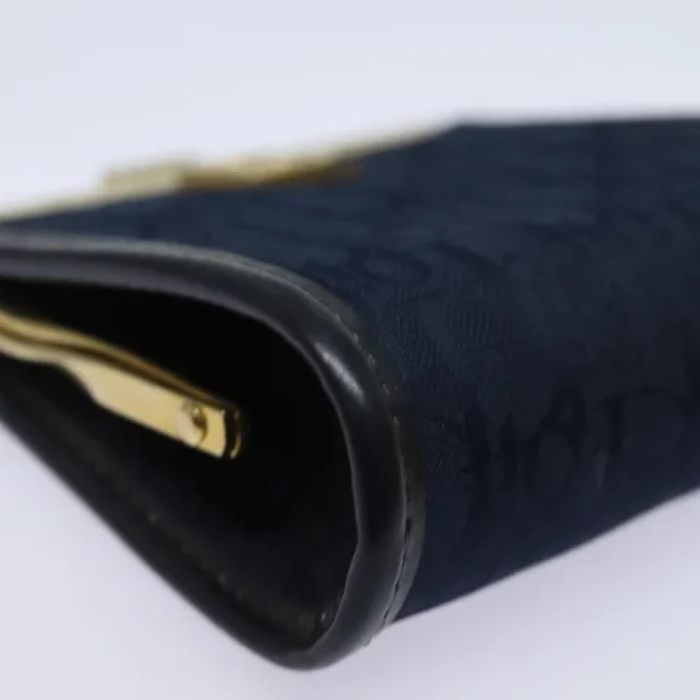 Dior Vintage Pre-owned Canvas wallets Blue Dames