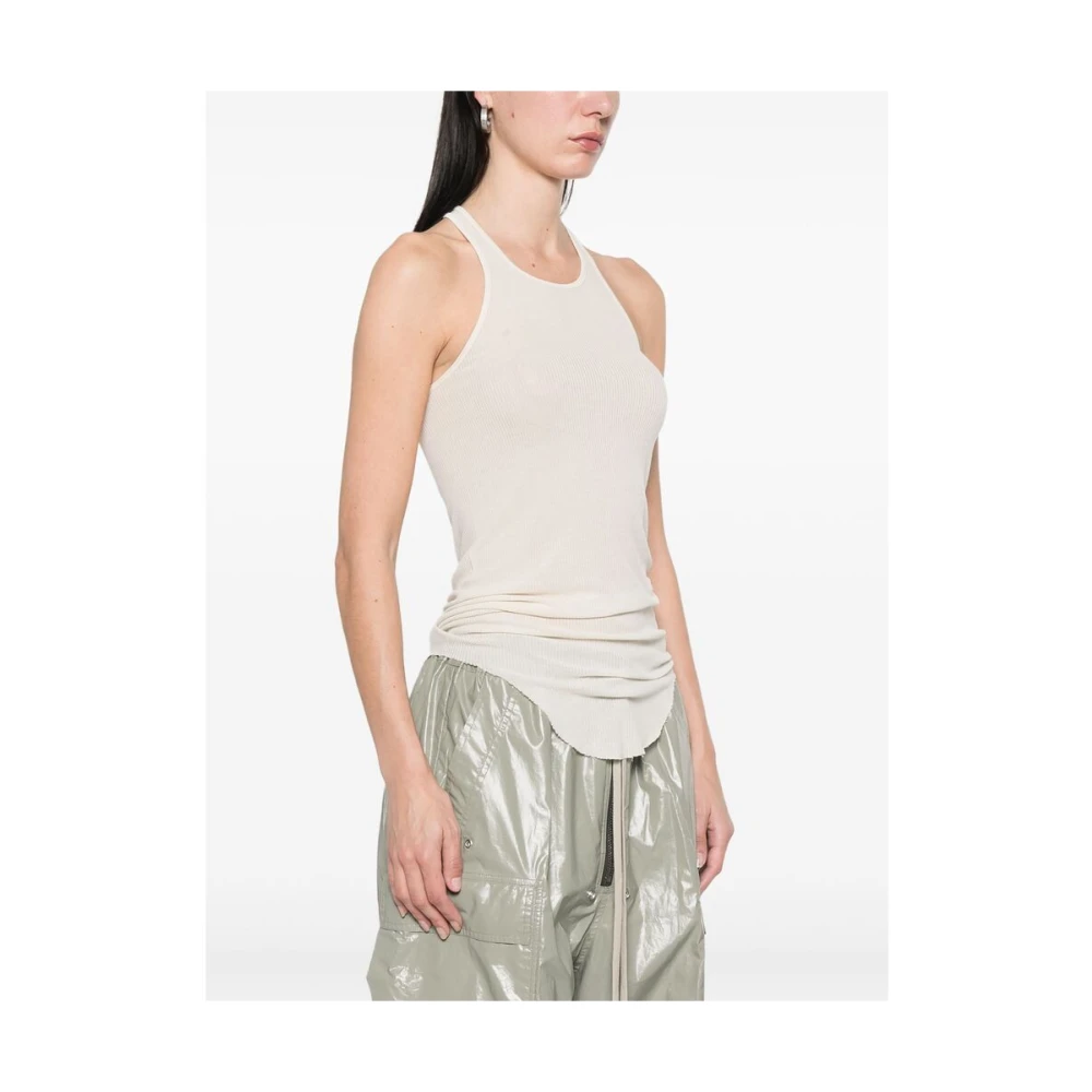 Rick Owens Top zonder mouwen met ronde hals White Dames