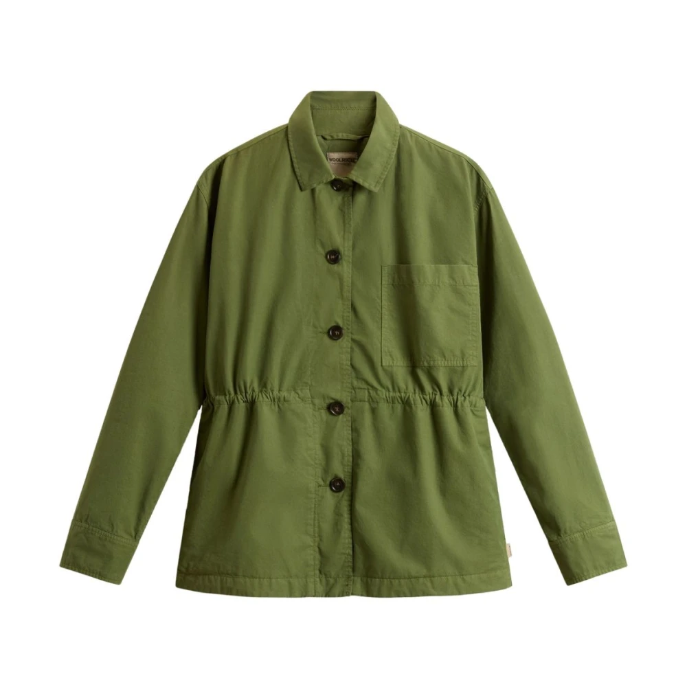 Woolrich Groene Knoopjas met Borstzak Green Dames