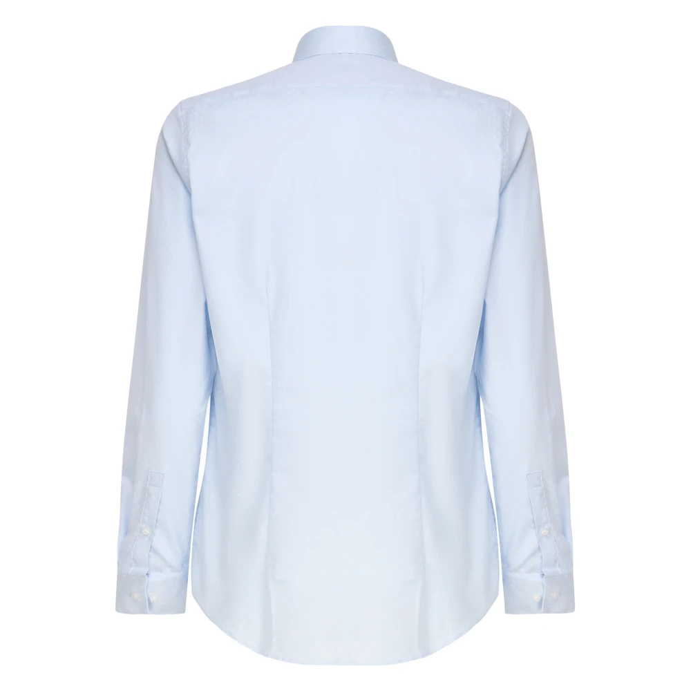 Calvin Klein Katoen Elastaan Shirts Blue Heren