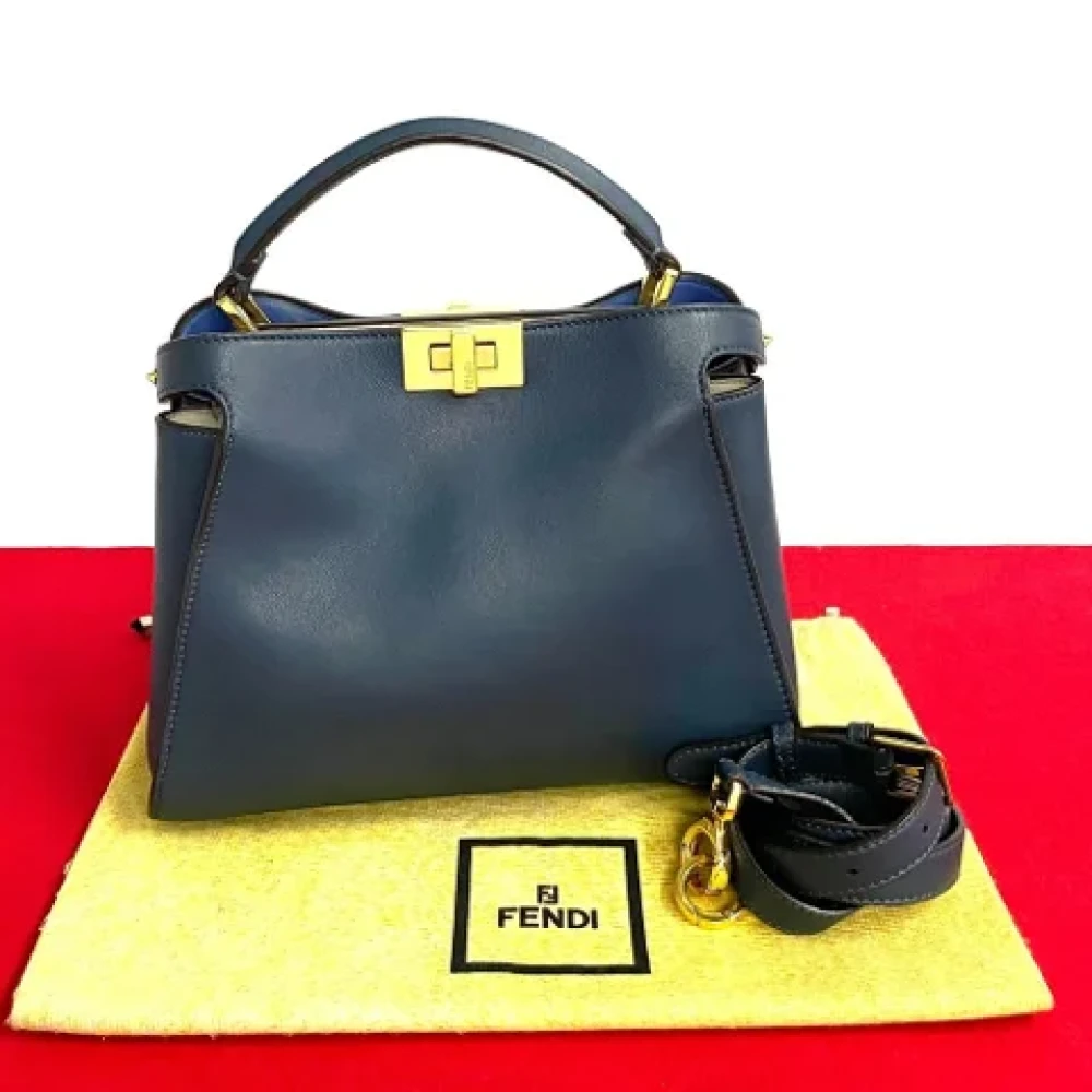 Fendi Vintage Pre-owned Fabric fendi-bags Blue Dames