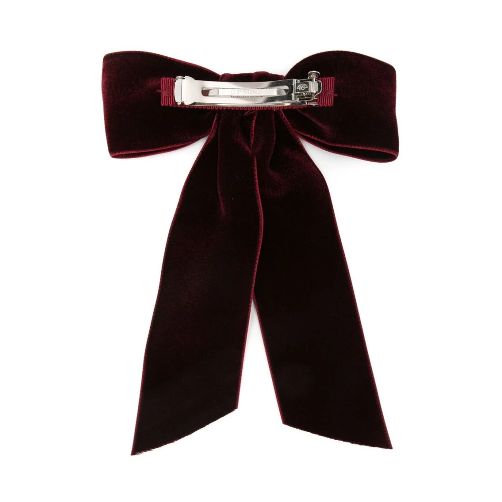 Jennifer Behr Bordeaux Rode Strik Haaraccessoire Clip Red Dames