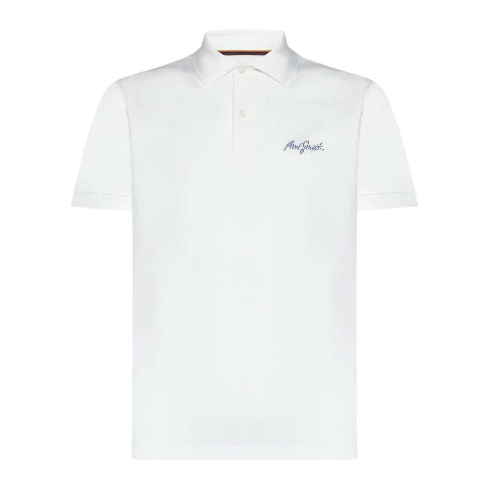 PS By Paul Smith Witte Polo Shirt Geborduurd Logo White Heren