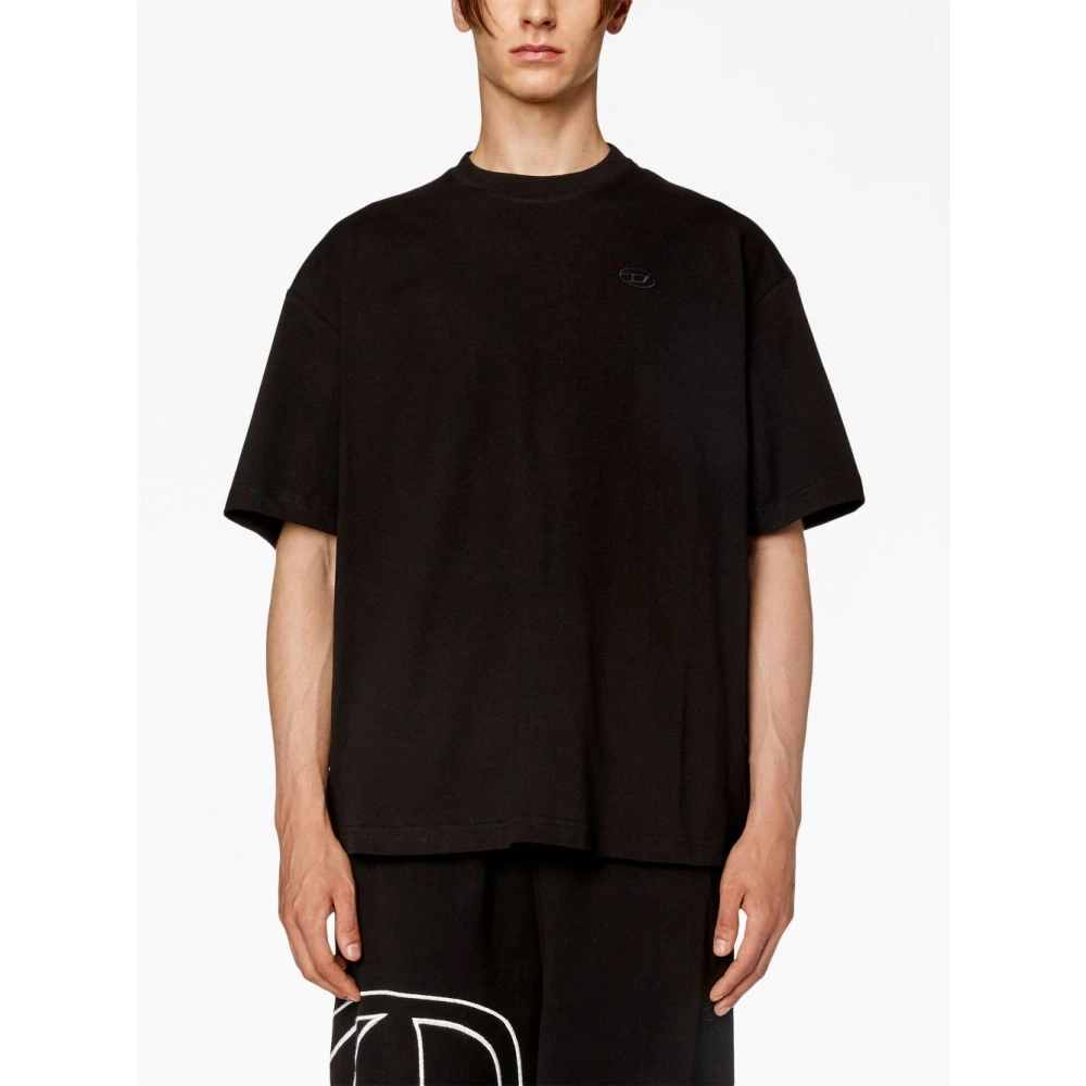 Diesel Stijlvol T-shirt met uniek ontwerp Black Heren