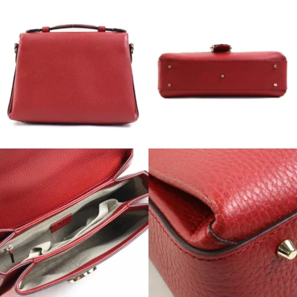 Gucci Vintage Pre-owned Leather shoulder-bags Red Dames