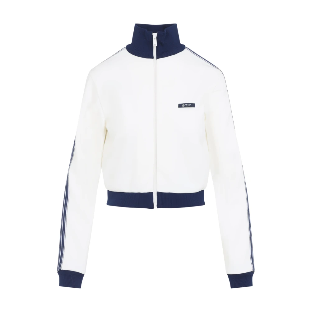Prada Women's White Light Jackets, M, Fleece Jacket