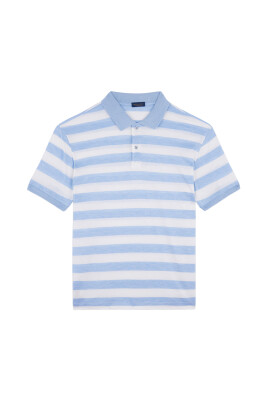 polo-a-rayures-en-coton-et-soie
