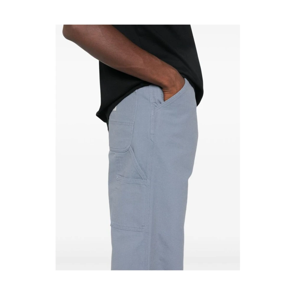 Carhartt WIP Grijze Katoenen Canvas Straight Leg Broek Gray Heren
