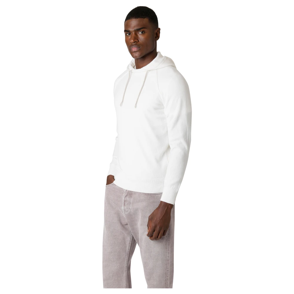 Eleventy Kasjmier Hoodie Trui White Heren
