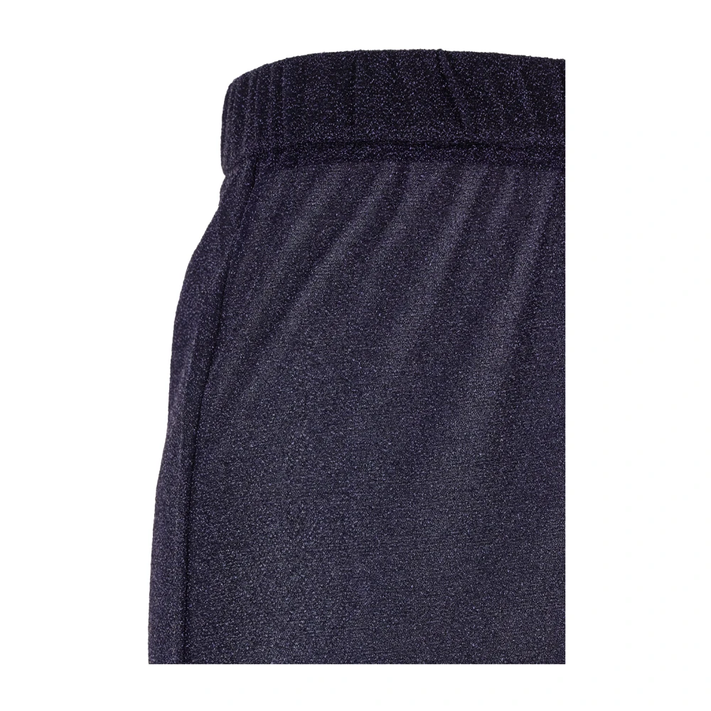 Oseree Blauwe elastische taille tech stofbroek Blue Dames