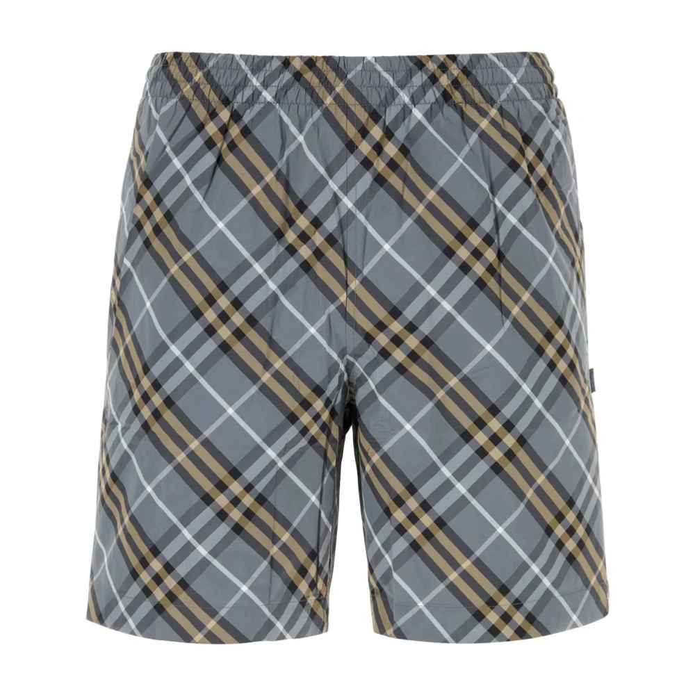 Burberry Men's Gray Check Swimsuit - Beachwear - Xl - Swimwear