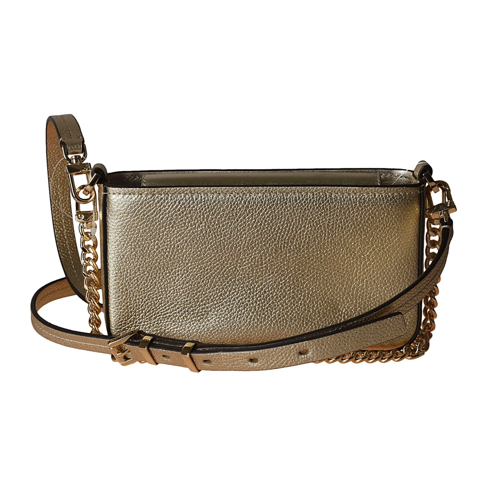 Michael Kors Gouden Gehamerd Leren Crossbody Tas Gray Dames