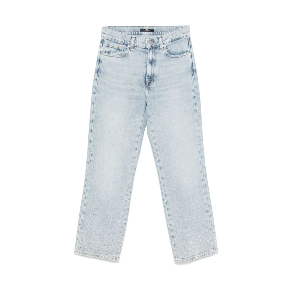 7 For All Mankind Lichtblauwe Klassieke Vijf Zakken Jeans Blue Dames