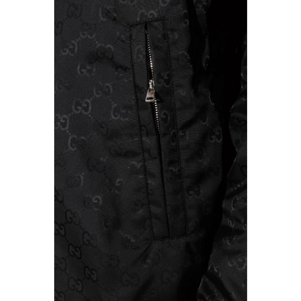 Gucci Monogram Jacquard Parka met Matte Finish Black Heren