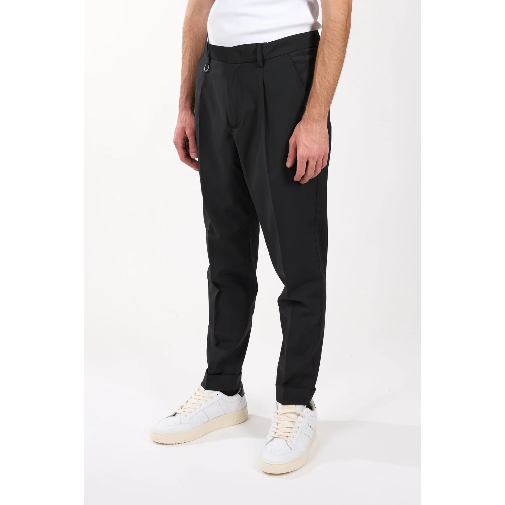 Paolo Pecora Wollen Plooirok Broek Black Heren